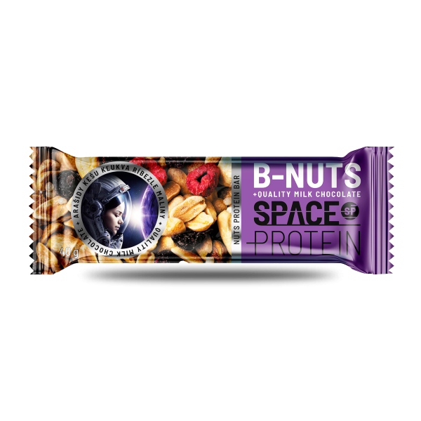 Barra Proteina B Nuts 40 G Cashew Cranberries Currants Raspberry Space Protein