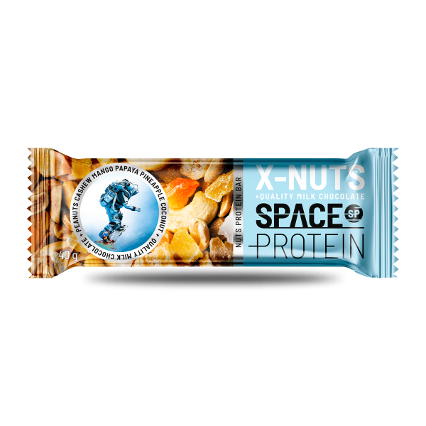 Barra Proteina X Nuts 40 G Cashew Mango Papaya Space Protein