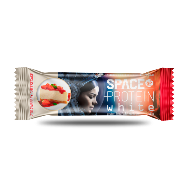 Barra Proteina White 45 G Strawberry Cheesecake Space Protein