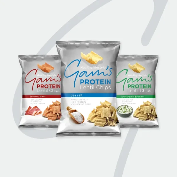 Snack Chips De Lenteja Proteica 65 G Sea Salt Gams - Imagen 3