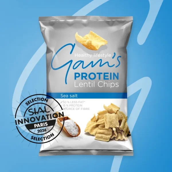 Snack Chips De Lenteja Proteica 65 G Sea Salt Gams - Imagen 2