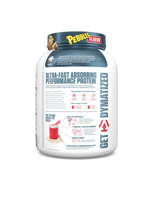 Proteina ISO 100 3 Lb Fruity Pebbles Dymatize - Imagen 2