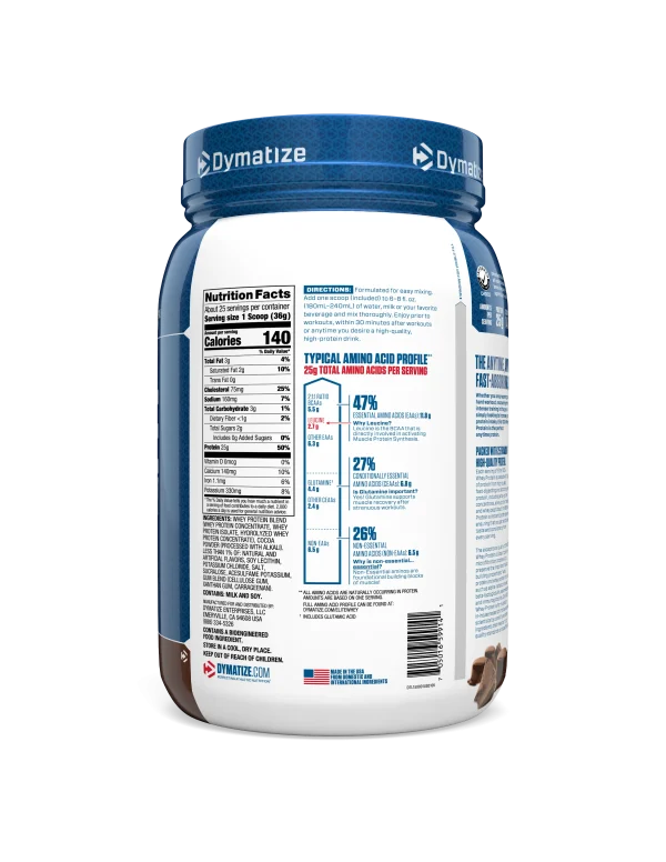 Proteina Elite 100% Whey 2 Lb Rich Chocolate Dymatize - Imagen 3