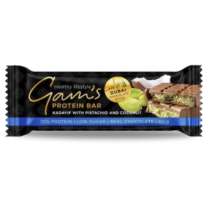 Barra Proteina Estilo Chocolate Dubai 60 G Pistachio And Coconut Gams