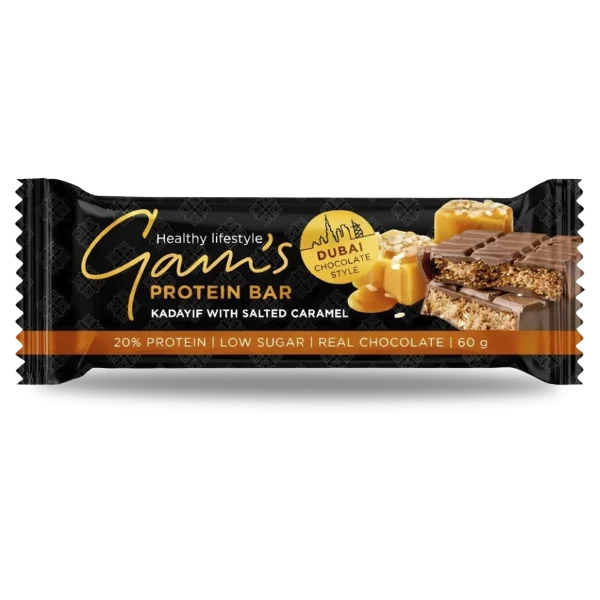 Barra Proteina Estilo Chocolate Dubai 60 G Salted Caramel Gams