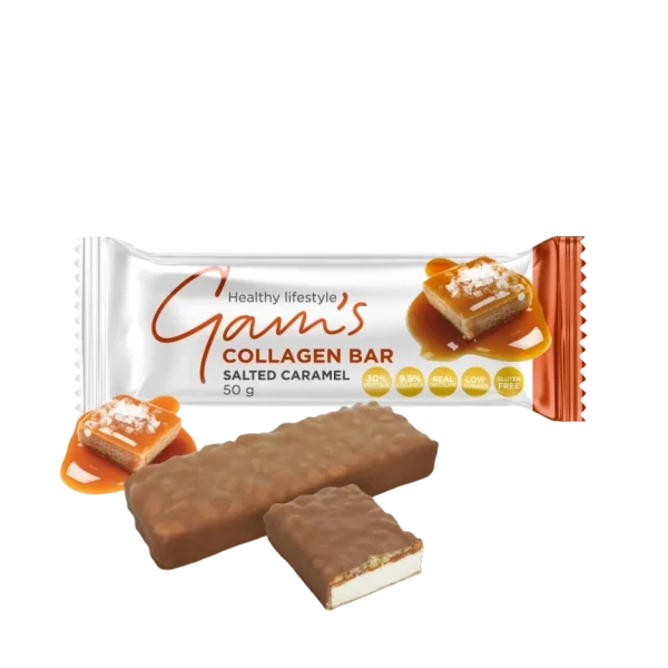 Barra Proteina Collagen 50 G Salted Caramel Gams - Imagen 2