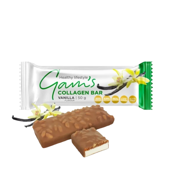 Barra Proteina Collagen 50 G Vanilla Gams - Imagen 2
