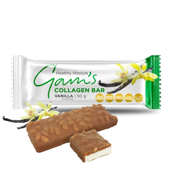 Barra Proteina Collagen 50 G Vanilla Gams
