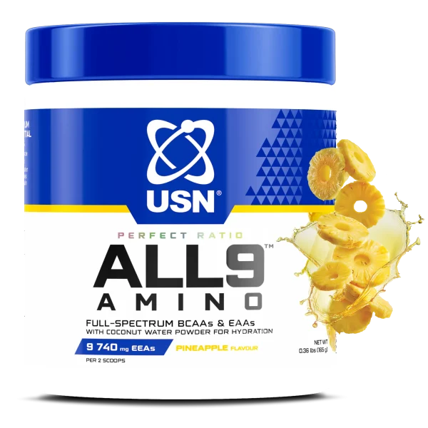 AMINO ALL 9 165 G PINEAPPLE USN - Imagen 2
