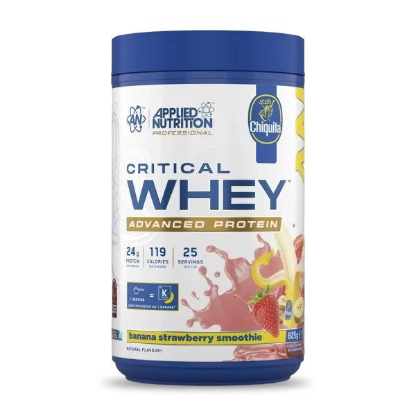 PROTEINA CRITICAL WHEY 825 G CHIQUITA BANANA STRAWBERRY SMOOTHIE Applied Nutrition