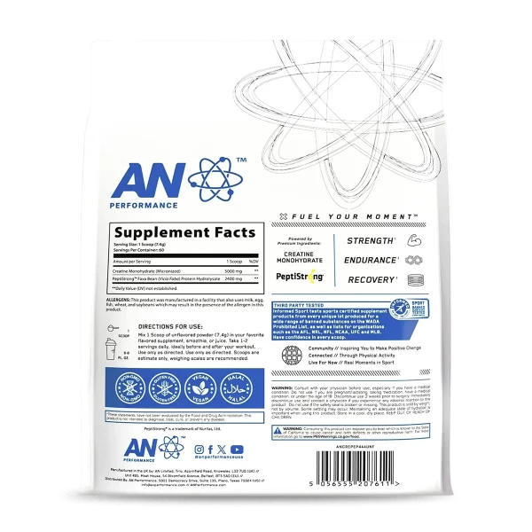 PRONTO CONSUMO: AN CREATINA PEPTIDE 440 G SIN SABOR - Imagen 2