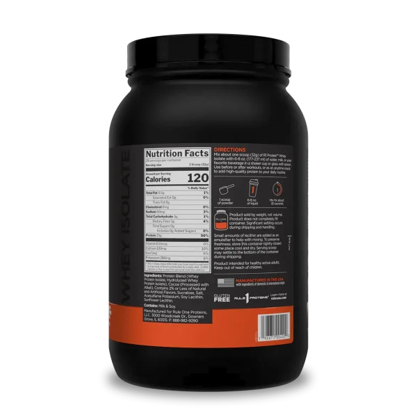 PROTEINA ISOLATE 1.98 LB CHOCOLATE FUDGE RULE1 - Imagen 2