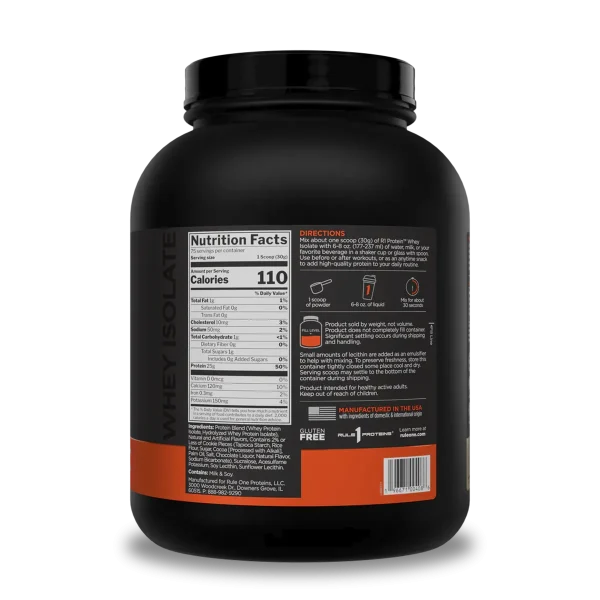 PROTEINA ISOLATE 5.03 LB COOKIES AND CREME RULE1 - Imagen 2
