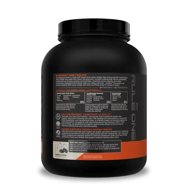 PROTEINA ISOLATE 5.03 LB COOKIES AND CREME RULE1 - Imagen 3