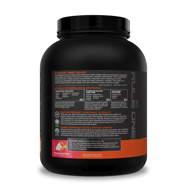 PROTEINA ISOLATE 5.03 LB STRAWBERRY AND CREME RULE1 - Imagen 3