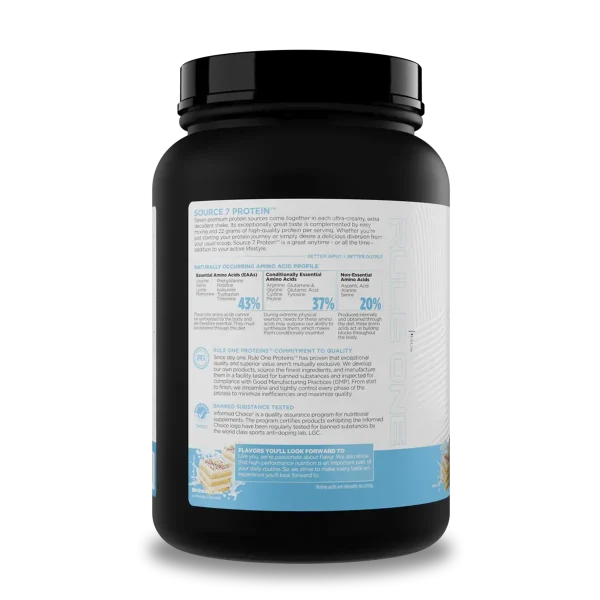 PROTEINA SOURCE 7 2.03 LB BIRTHDAY CAKE RULE1 - Imagen 3