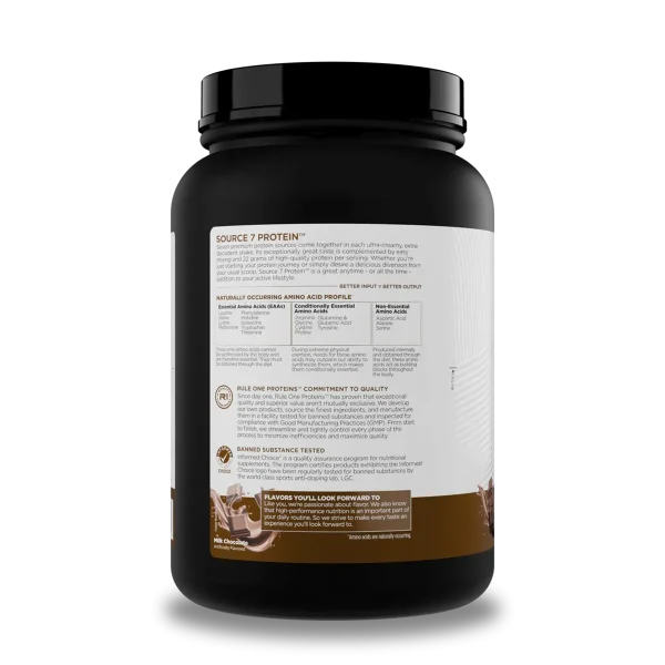 PROTEINA SOURCE 7 1.99 LB CHOCOLATE RULE1 - Imagen 3