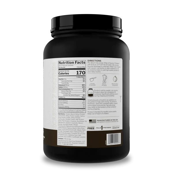 PROTEINA SOURCE 7 2.03 LB COOKIES AND CREME RULE1 - Imagen 2