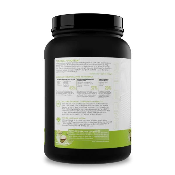 PROTEINA SOURCE 7 1.98 LB PISTACHIO RULE1 - Imagen 3