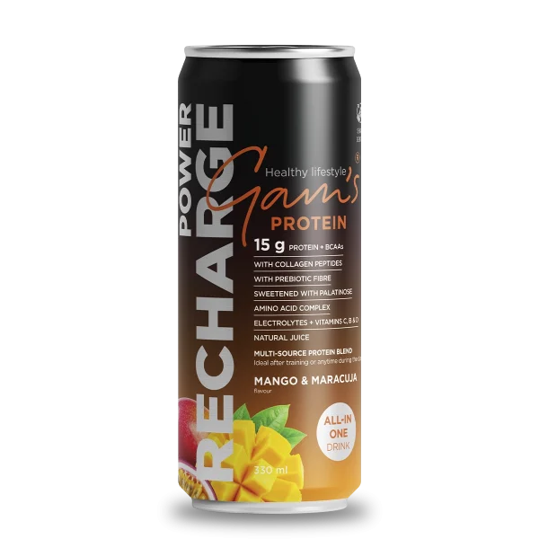 PROTEIN DRINK RECHARGE ALL IN ONE 330 ML MANGO AND PASSION FRUIT GAMS