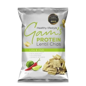 SNACK CHIPS DE LENTEJA PROTEICA 65 G LIME AND CHILLI GAMS