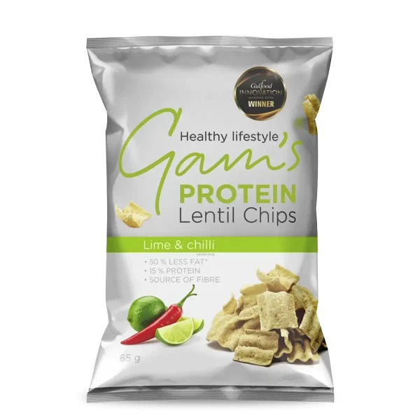 SNACK CHIPS DE LENTEJA PROTEICA 65 G LIME AND CHILLI GAMS