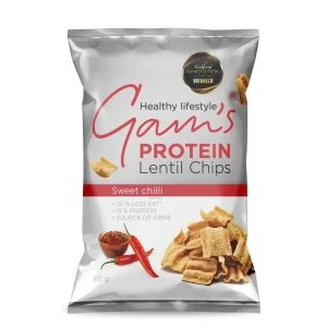 SNACK CHIPS DE LENTEJA PROTEICA 65 G SWEET CHILLI GAMS
