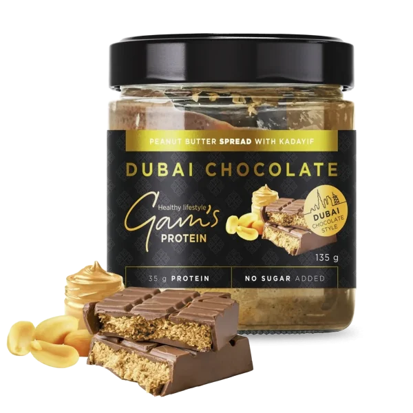 SNACK CREMA PARA UNTAR ESTILO CHOCOLATE DE DUBAI PEANUT BUTTER GAMS