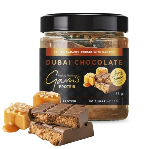 SNACK CREMA PARA UNTAR ESTILO CHOCOLATE DE DUBAI SALTED CARAMEL GAMS