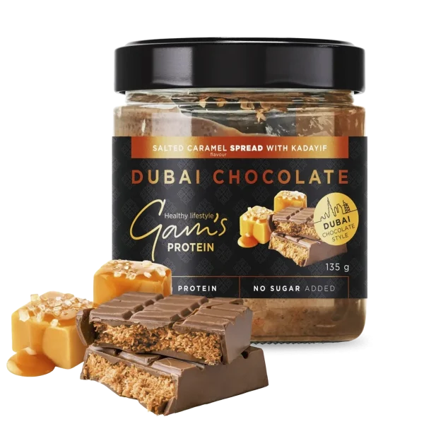 SNACK CREMA PARA UNTAR ESTILO CHOCOLATE DE DUBAI SALTED CARAMEL GAMS