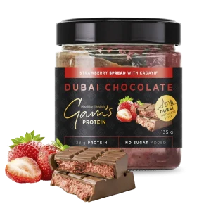 SNACK CREMA PARA UNTAR ESTILO CHOCOLATE DE DUBAI STRAWBERRY GAMS
