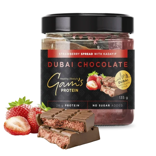 SNACK CREMA PARA UNTAR ESTILO CHOCOLATE DE DUBAI STRAWBERRY GAMS