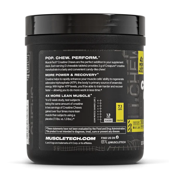 CREATINA CHEWS 90 TABS CITRUS BURST MUSCLETECH - Imagen 2