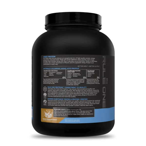 PROTEINA WHEY 4.95 LB TOASTED CINNAMON CEREAL RULE1 - Imagen 2