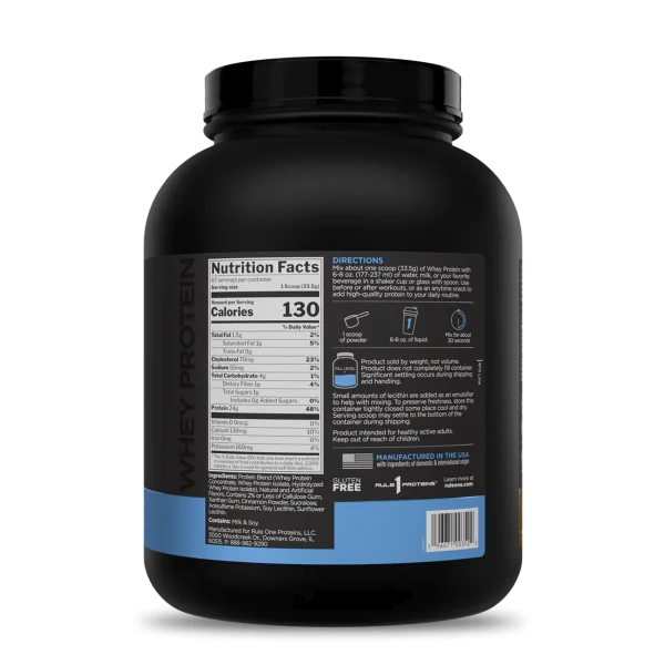 PROTEINA WHEY 4.95 LB TOASTED CINNAMON CEREAL RULE1 - Imagen 3